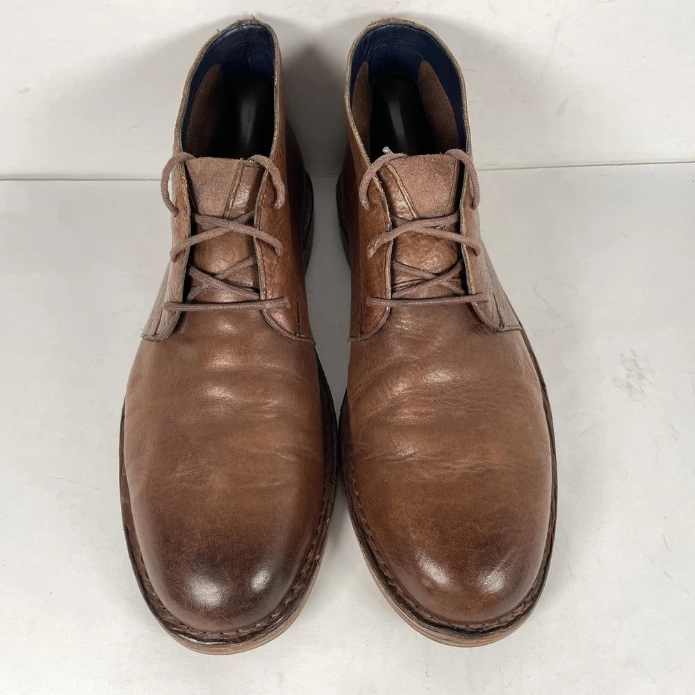Cole Haan Chukka Boots Mens Size 11 M Brown Leather Lace Up Dress Casual Shoes